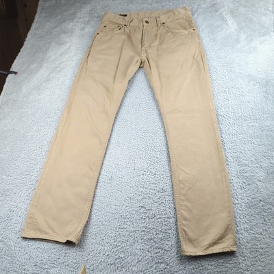 Gant Pants Mens 32 Khaki Tyler Regular Fit Straight Leg 5 Pocket Casual Smart