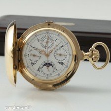 Reloj Bolsillo Suizo Astronómico Alto Fino Ditisheim, Caja Madera Oro 18k 1890