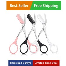 Professional Eyebrow Scissors and Razor Set with Comb - 3 Pcs Beauty Kit