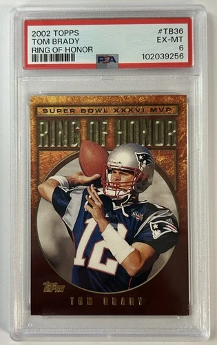 (MA6) 2002 Topps Tom Brady Ring of Honor #TB36 Insert - PSA 6 EX-MT