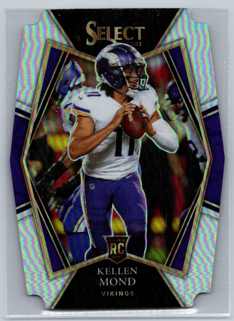 Kellen Mond 164 2021 Panini Select RC Silver Prizm Die Cut Vikings Card