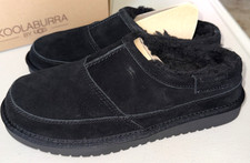 KOOLABURRA UGG SLIPPER BLACK M GRAISEN FAUX FUR SLIP-ON NEW  1115871 NEW