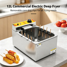 Cheese Hot Dog Deep Fryer 12L Commercial Electric Fryer Kitchen Chip Cooker