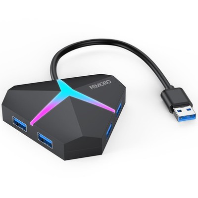 Multi USB Port Hub, 5Gbps High Speed Data Transfer 3.0 Multiport 4-Port 