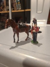 Vintage Toy Horse English Soldiernot Sure Of Brand Or If They Go Together 3"