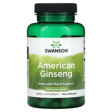 2 X Swanson, American Ginseng , 550 mg , 100 Capsules