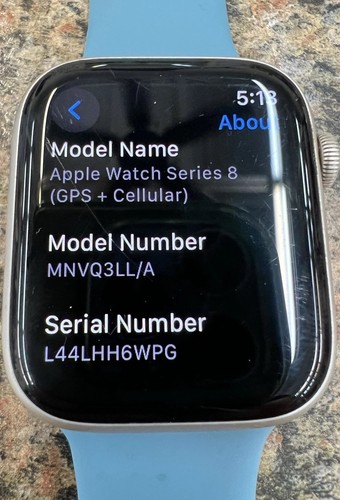 Apple Watch Series 8 45 mm (GPS + cellulaire) boîtier en aluminium Starlight - bon état - Photo 3 sur 12