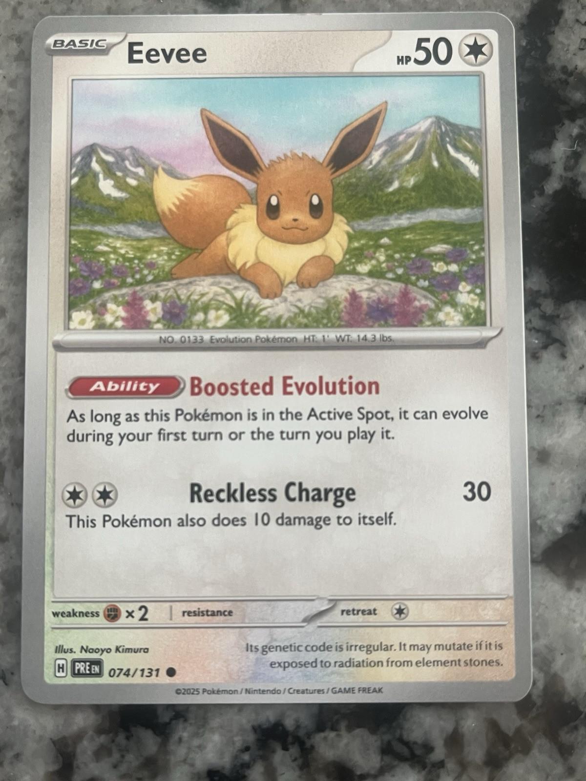 Eevee 74/131 - Pokemon Prismatic Evolutions - NM