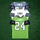 Marshawn Lynch Reebok Seattle Seahawks Authentic On-Field EQT White Jersey
