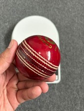 New Premium 156gm 4-Piece Genuine Leather BAT Friendly Cricket Match Balls - Red