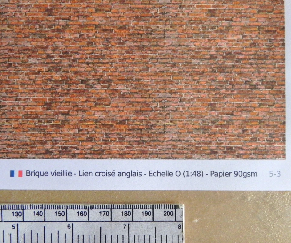 Mattone Di Carta Patinato Per Gauge O - Scala / Scala 1:48 - Foglio A4 - Immagine 3 di 4