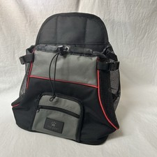 Top Paw Front Pet Carrier Black Gray Red Travel Mesh Ventilated Up To 20 Lbs