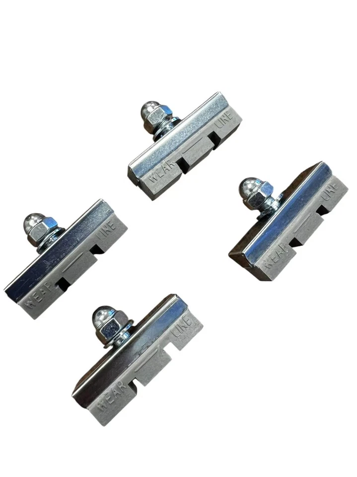 NEW 4-PACK BOLT ON BICYCLE BIKE 10 SPEED GRAY RUBBER BRAKE PADS SHOES - Image 3 of 4