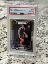 2023-24 Prizm Victor Wembanyama #136 Rookie Card RC San Antonio Spurs PSA 10. rookie card picture