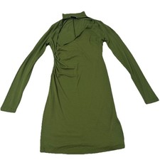 ASOS DESIGN Women’s Green Mini Ruched Long Sleeve Stretch Sweetheart Size 6 NEW