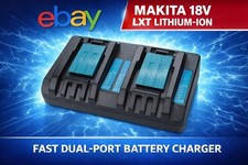 Dual Fast Charger for Makita 14.4V-18V LXT Battery BL1830 BL1850 BL1860