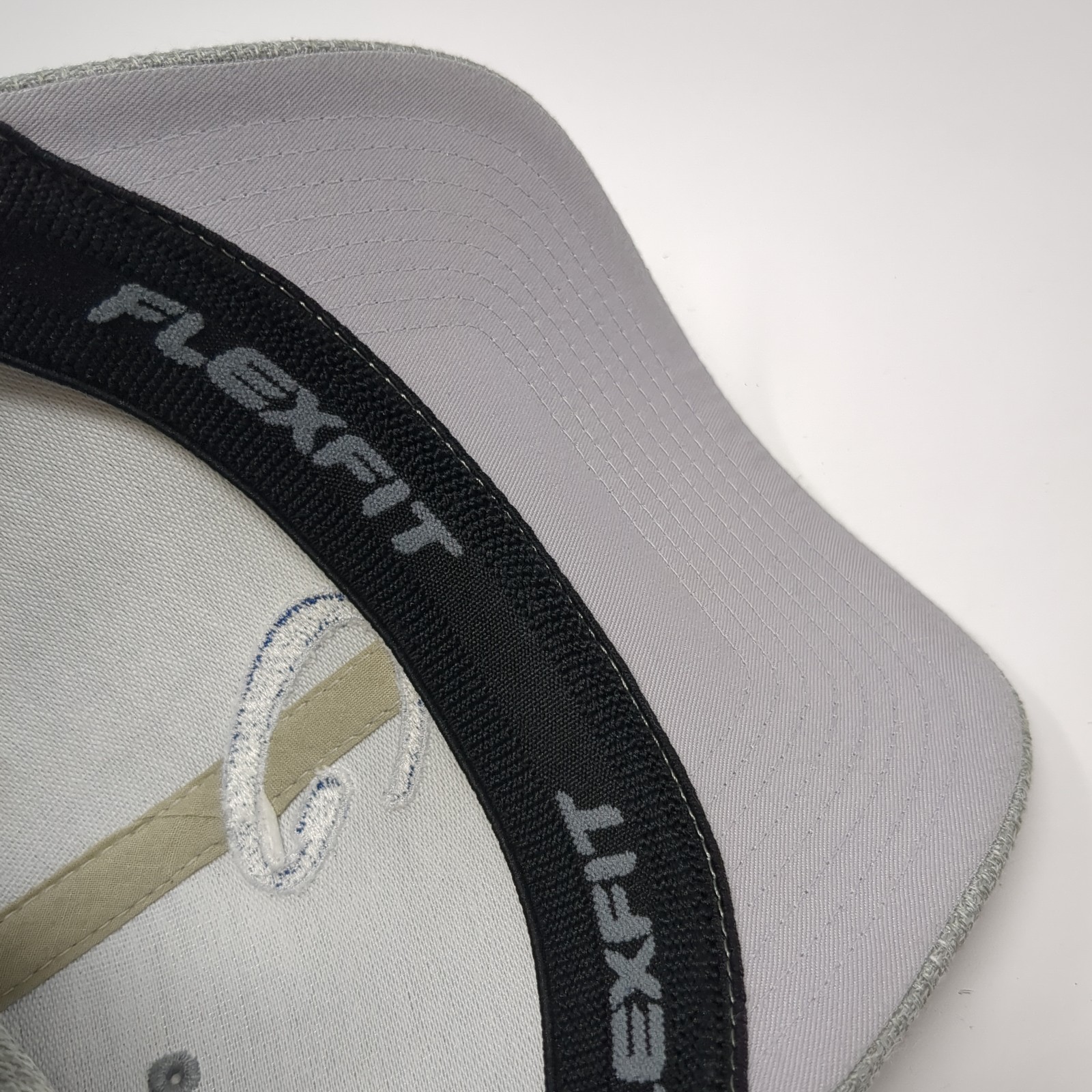 Letter C Fitted Baseball Hat Solid Gray Medium Em… - image 8