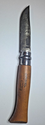 French Opinel #8 Knife Folding Carbon Blade