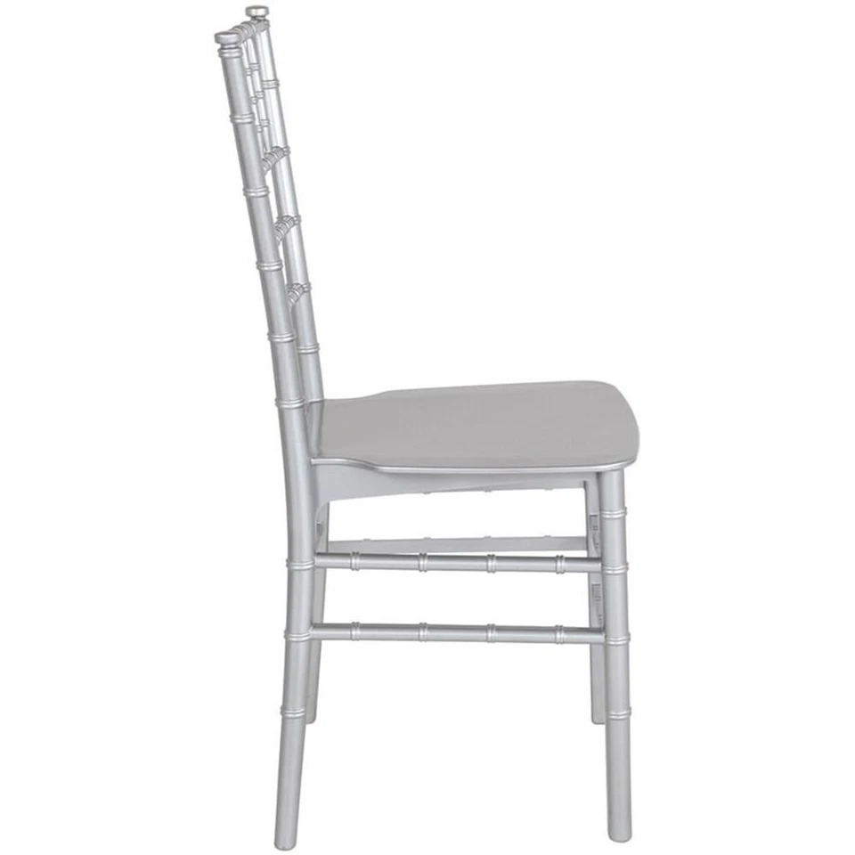Silla de comedor Flash Furniture Hercules Chiavari en plata Foto 3 de 4