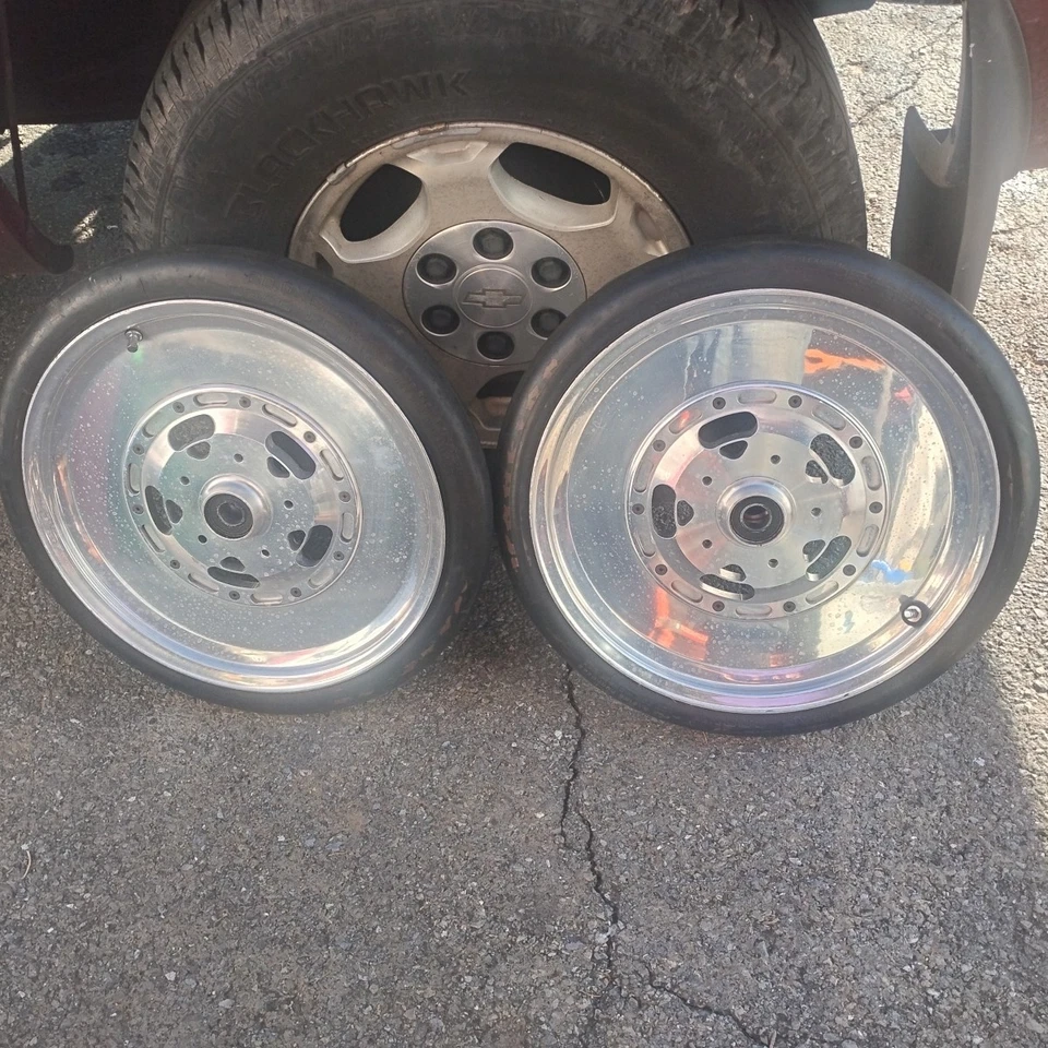 Corredores delanteros WELD Prostar 17"X2-1/2" montaje en husillo Hot Rod Gasser Dragster Foto 2 de 2