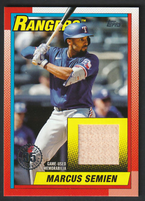 2025 Topps 1990 Baseball Relics Marcus Semien #T90R-SME   Game-Used Jersey MVP 