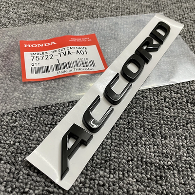 #ad Black Fit For Honda 2018 2022 Accord Sport Trunk Nameplate Emblem NEW US $10.48