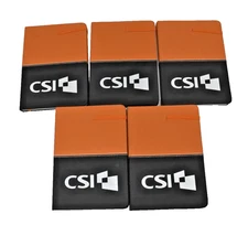 Lot of 5 Mini Pocket Notebooks 5" x 7" Orange/Black Branded Journals Pads