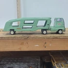 Tonka Vintage Metal Truck Toy Vehicle, Green, Car Hauler Trailer