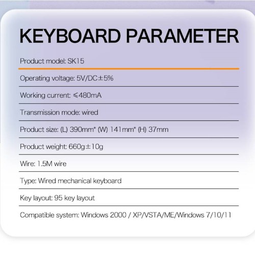 Smailwolf SK15 Mechanical Keyboard Lighting Effects Gasket Muffler Structure a - Afbeelding 5 van 12