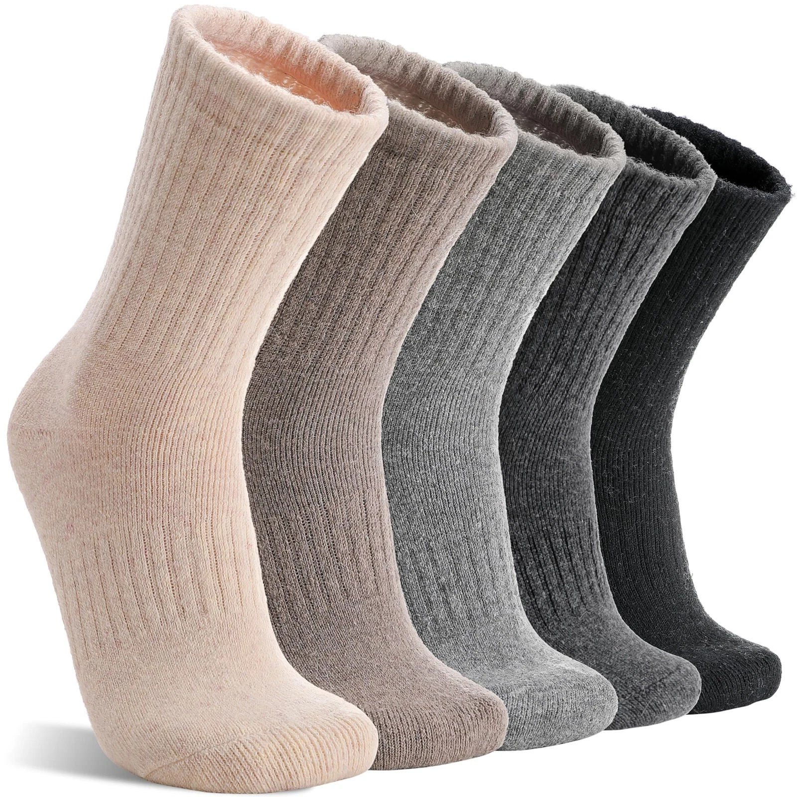 Womens Merino Wool Socks for Hiking Winter Warm Thick Thermal Crew Cozy Cabin...