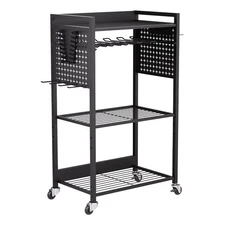 4-tier 150lb Industrial Tool Trolley with Rust-Resistant Coating