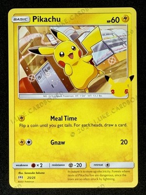 2021 McDonald's Pokemon 25th Anniversary Celebrations Base Cards + FREE SHIPPING