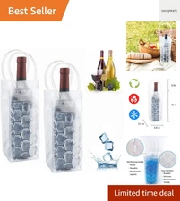 Durable Wine Bottle Chiller – Clear Freestanding Carrier for Outdoor Fun, 2-Set