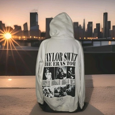 Taylor Swift The Eras Tour Cream Hoodie Adult XL Fleece Pullover