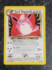 Vintage Neo Pokemon Card Dark Wigglytuff 40/105 WOTC
