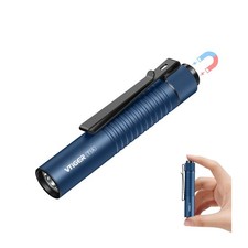 VTIGER T1A Mini Pocket EDC Flashlight with Clip,1300 Lumen Compact AA Blue