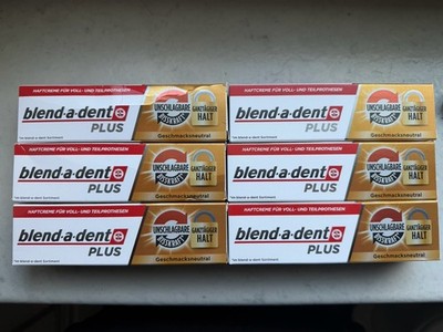 6x Blend-a-dent Premium Plus Duo Kraft Haftcreme Unschlagbarer HALT (6x 40g)
