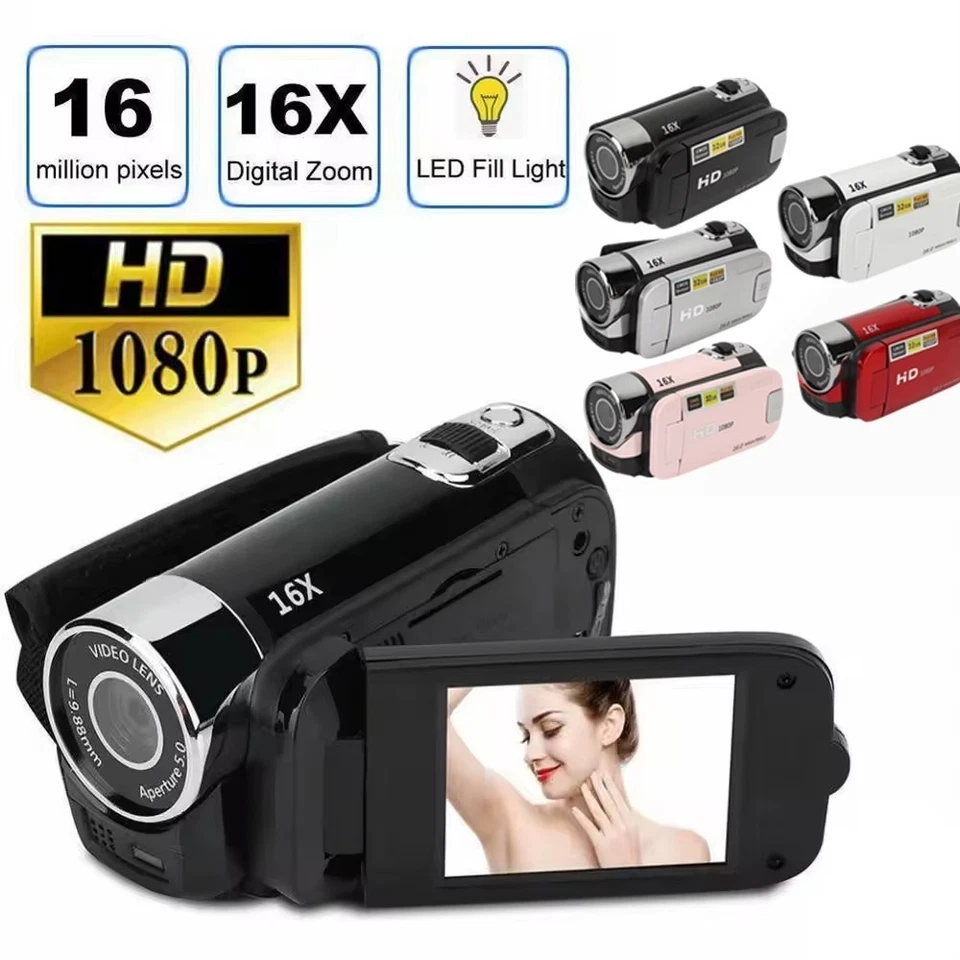 1080P HD Camcorder Digital Video Camera TFT LCD 24MP 16X Zoom DV AV Night Vision - Image 2 of 4