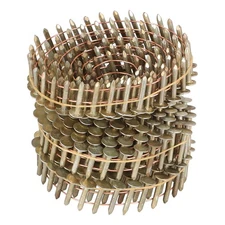 3/4" × 0.12" 15 Degree Galvanized Coil Roofing Nail 3/8" Head Diameter 7200Pcs