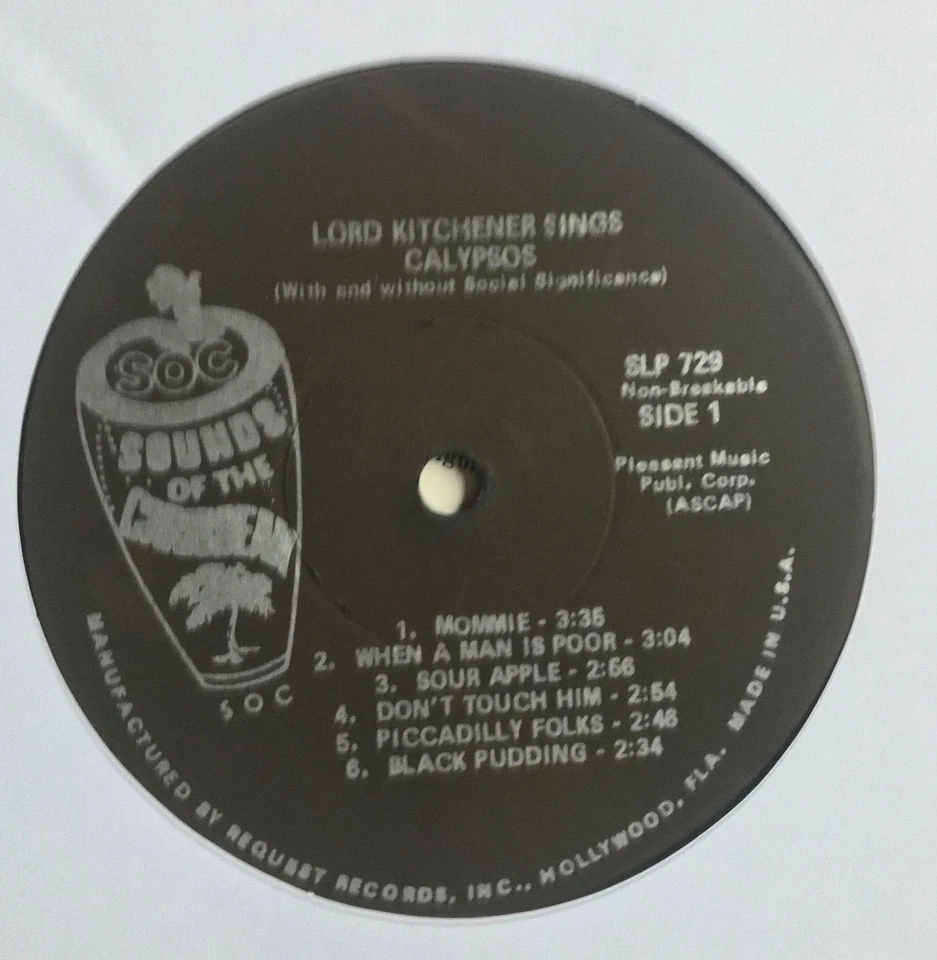Lord Kitchener Sings Calypso Vinyl LP Album - Image 4 of 4
