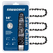 3-Pack Stihl 14 Inch Pole Saw Chain, 1/4" Pitch .043" Gauge 72 Drive Links, C...