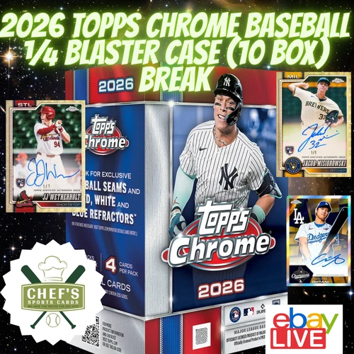 Washington Nationals - 2026 TOPPS CHROME 1/4 BLASTER CASE (10 BOX) BREAK #19