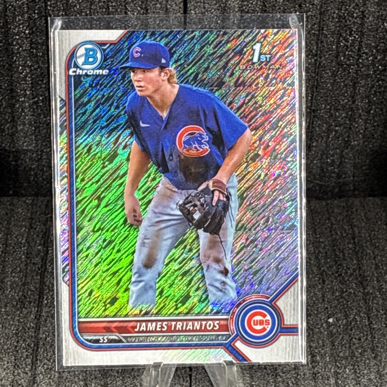 2022 Bowman Chrome - Prospects Shimmer Refractor #BCP-208 James Triantos RC 1st