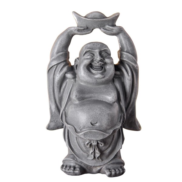 Statue Laughing Buddha - Zen Und Feng Shui Deko Statuette - Bringt Eine-image