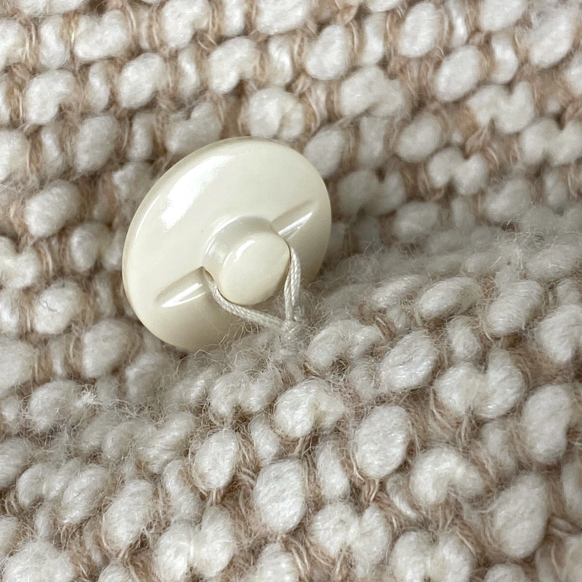 CHANEL (Interlocking) CC logo bottoni giacca senza colletto tweed 00A cappotto lana s...