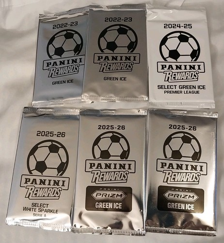 🔥⚽️6 Panini Rewards Select + Prizm White Sparkle Green Ice Packs MESSI YAMAL 🔥
