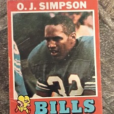 Topps 1971 O.J. Simpson #260 Buffalo Bills NFL Football Trading Card
