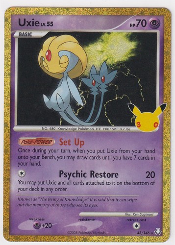 Uxie 43/146 Holo ME: 30th Celebration Classic Collection Pokemon NM