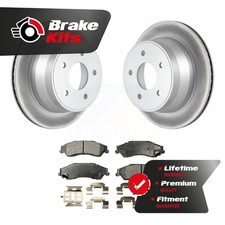 Rear Coated Disc Brake Rotors Ceramic Pad Kit For 1997-2005 Chevrolet Blazer 4WD