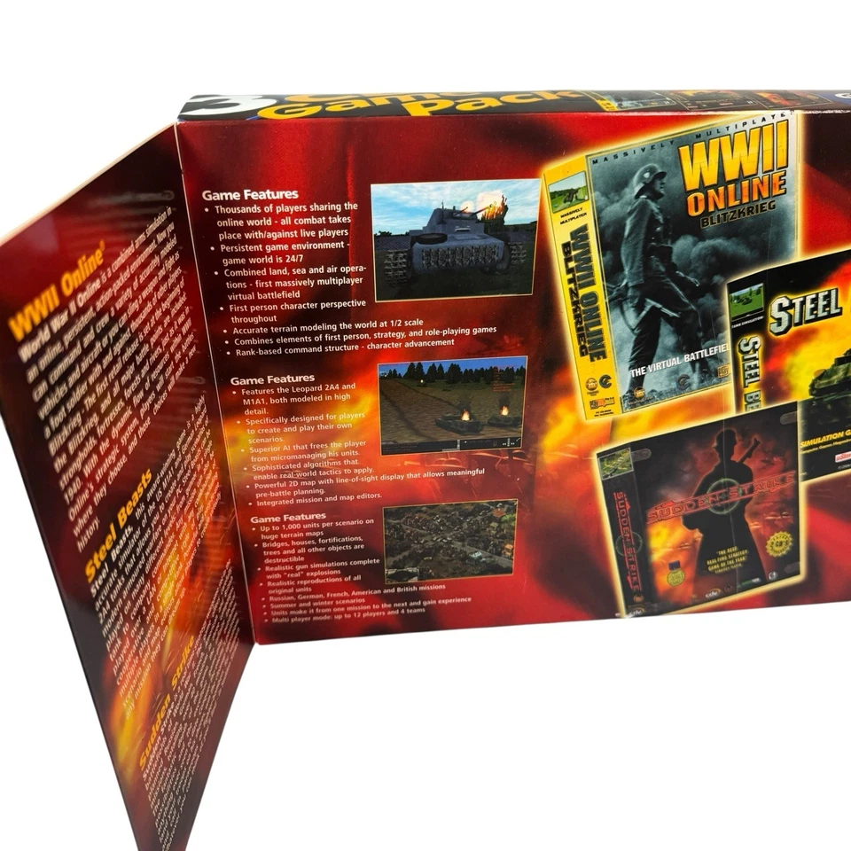Infogrames 3 CD Game Pack WWII Online Steel Beasts Sudden Strike PC Big Box - Image 2 of 4